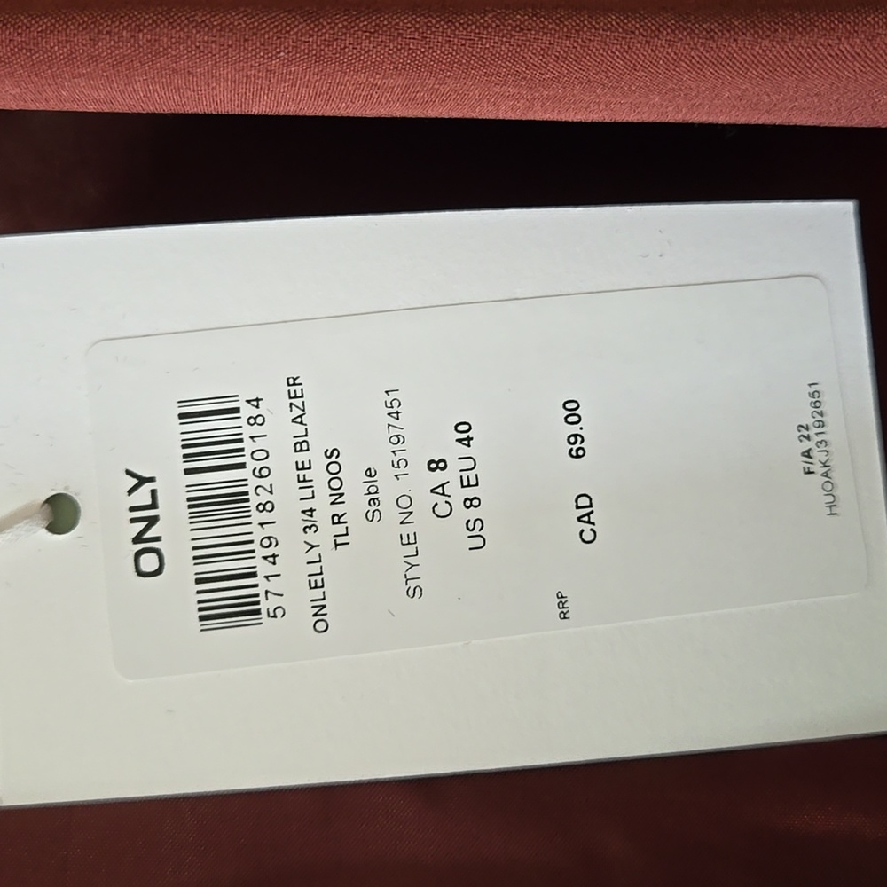 Women's Brick colored Blazer - Picture 5 of 6